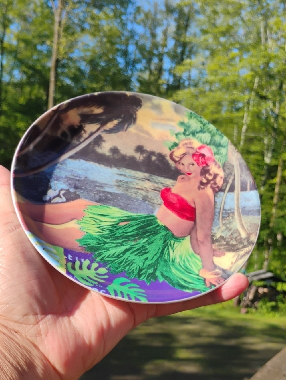🌺 Hawaiian Hula Dancers HAWAIIAN LADIES PLATES 6 1/2"